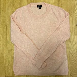J.Crew Cashmere Crewneck Sweater Size M Light Pink Heather